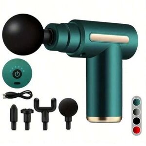 Massage Gun Deep Tissue Muscle Massager 4 Heads Portable RANDOM COLOR Sealed